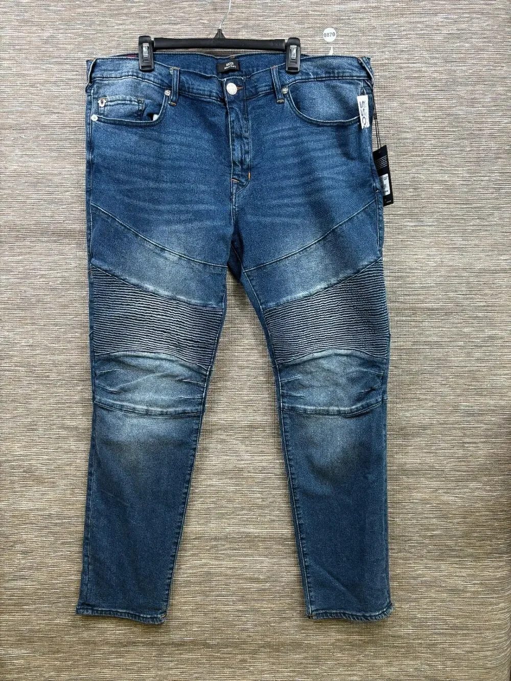 True Religion Rocco Relaxed Skinny Jeans Mens Size 42 Blue Denim Designer NEW